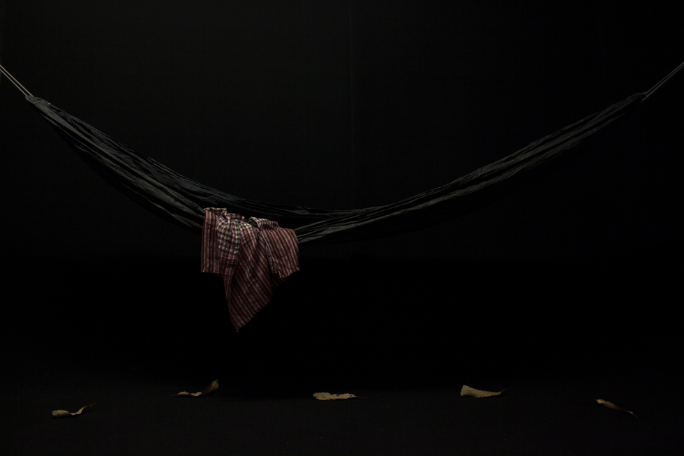 Slider Image Krama in hammock, belonging to Lach Chinaboth. Photograph by Kim Hak.